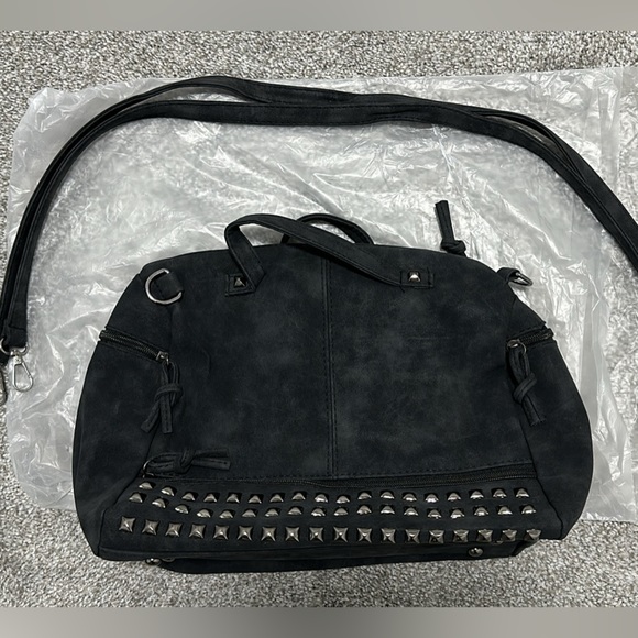 Black Swede studded purse. - Picture 1 of 2